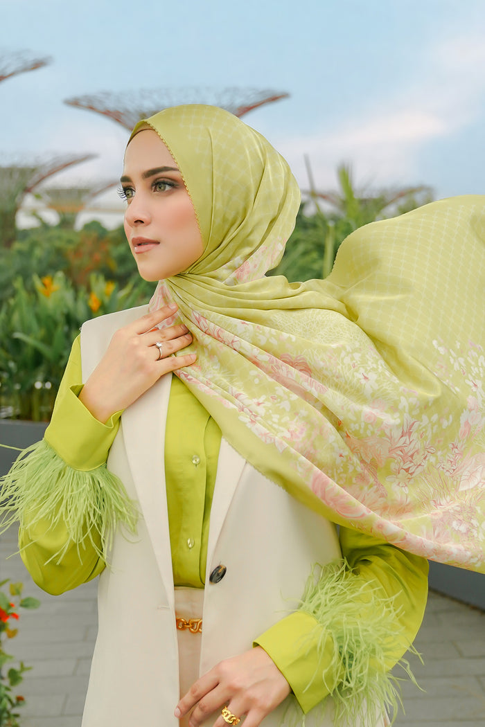 Singapore Satin Shawl - Kaya Toast