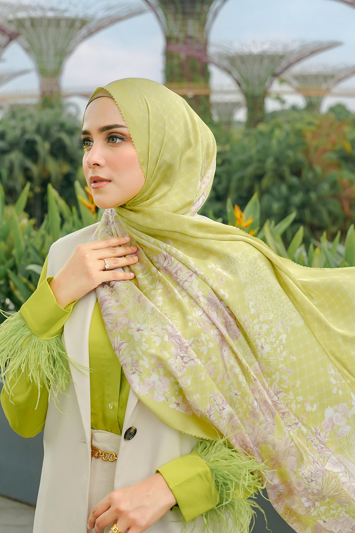 Singapore Satin Shawl - Kaya Toast