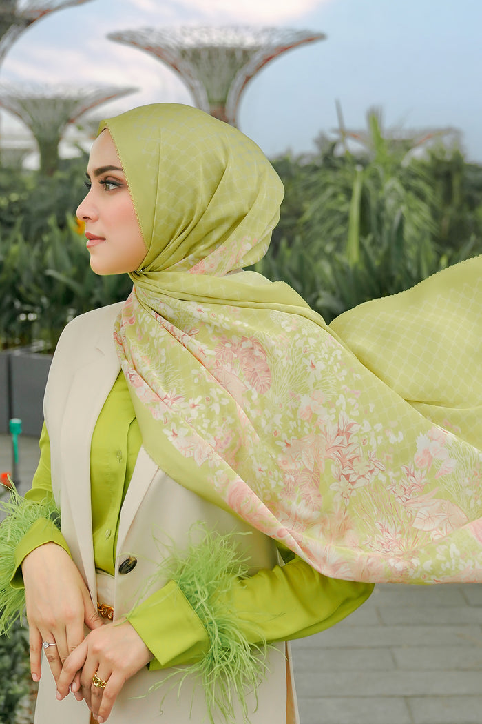 Singapore Satin Shawl - Kaya Toast