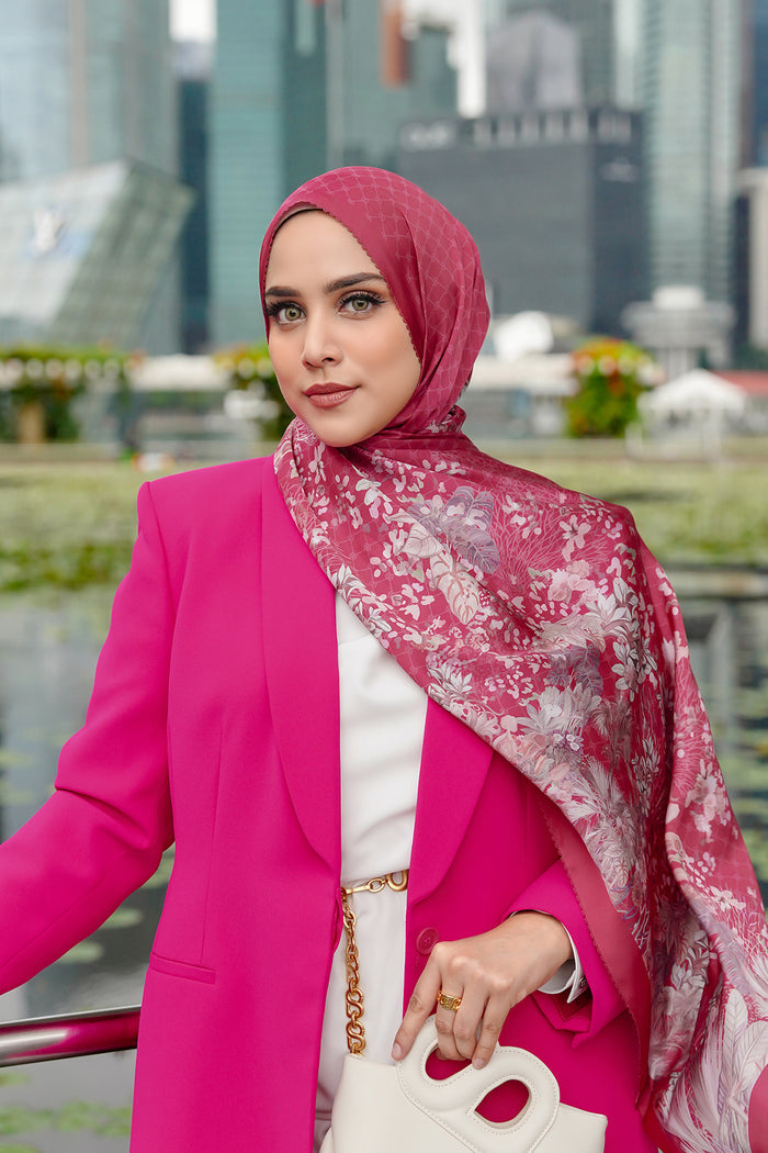 Singapore Satin Shawl - Tropical
