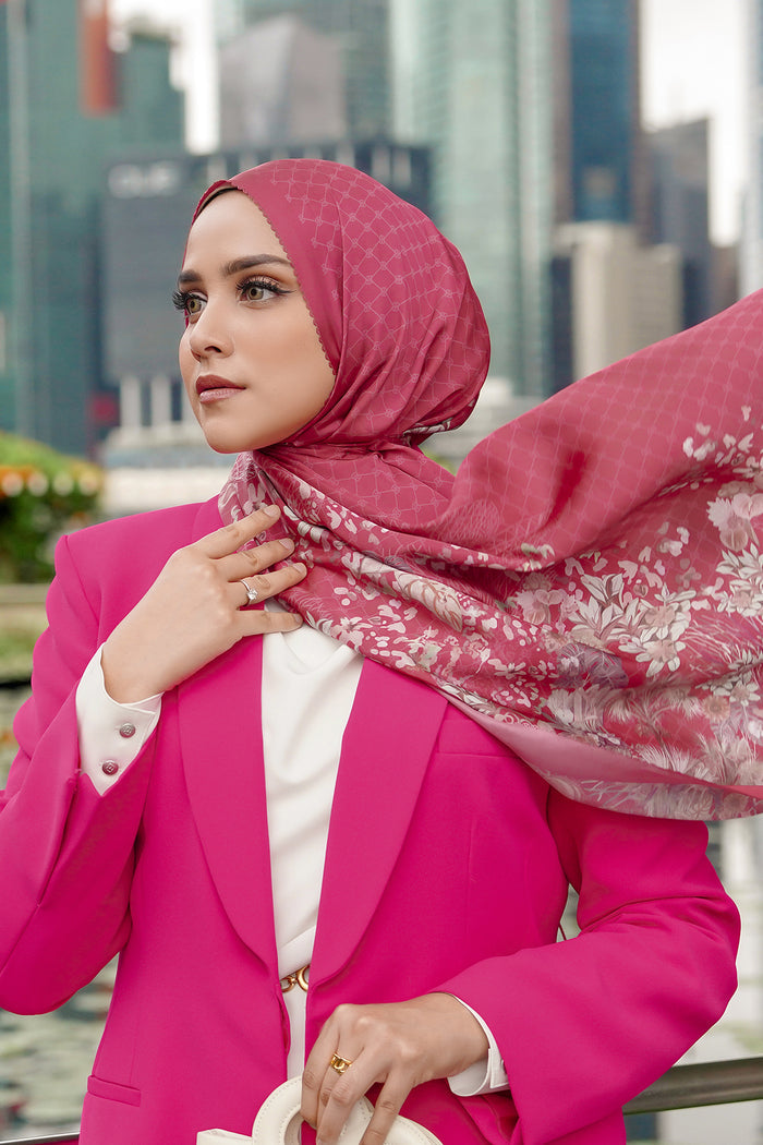 Singapore Satin Shawl - Tropical