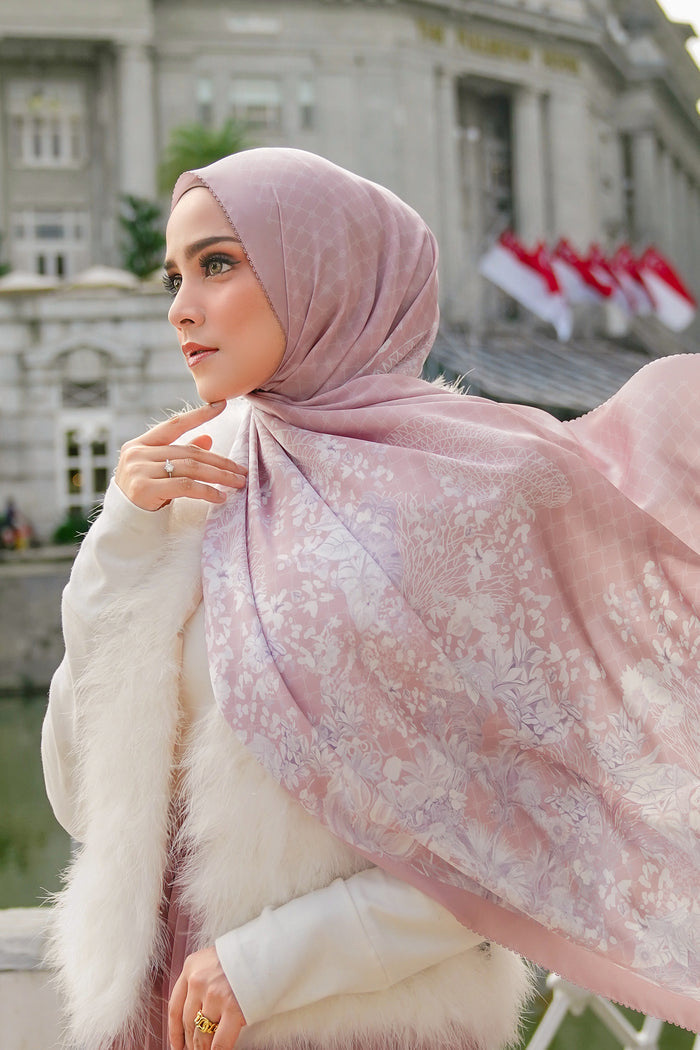 Singapore Satin Shawl - Vanda