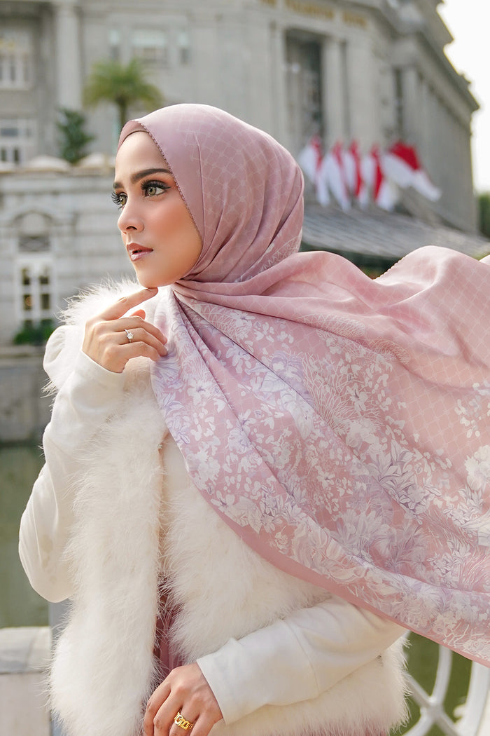 Singapore Satin Shawl - Vanda