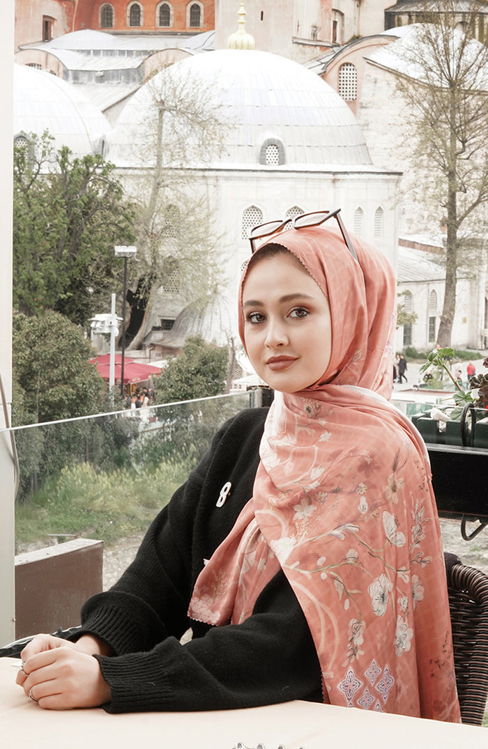 Sofya Satin Shawl - Spice