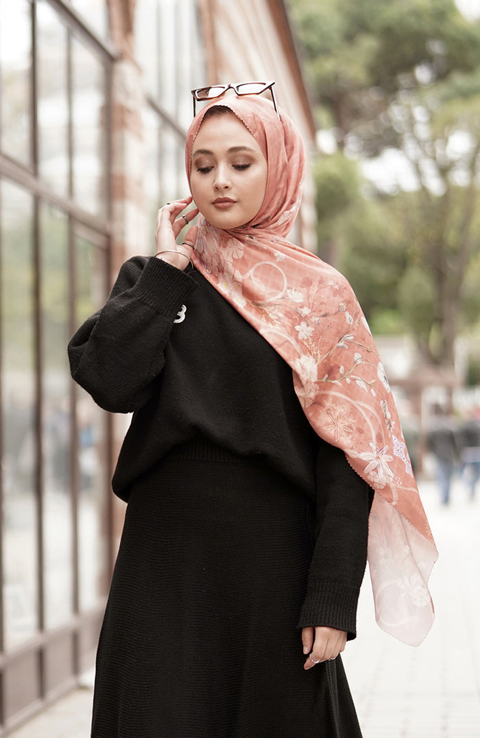 Sofya Satin Shawl - Spice