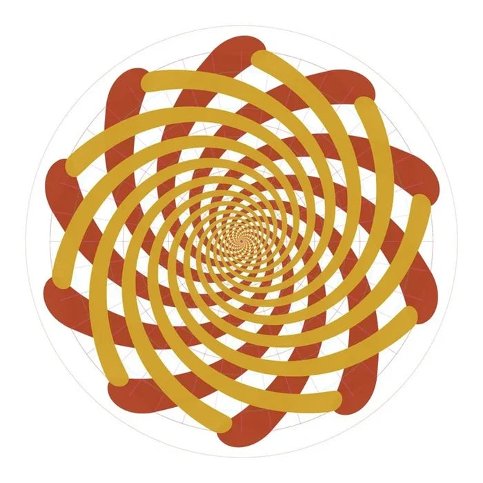 SPIRAL FRACTAL ANTENNA, EMF HARMONIZATION, (Sticker 40mm) Copper gold-plated, packet of 2 units.