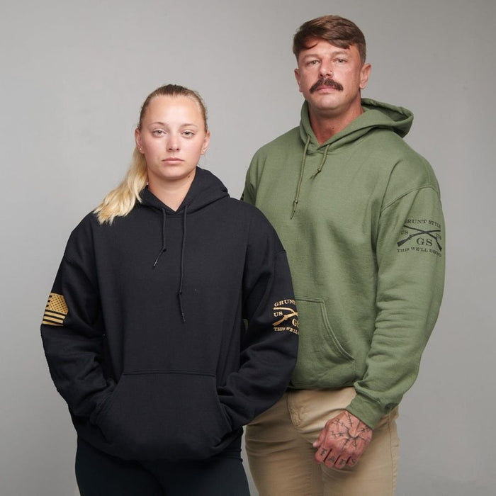 Grunt Style Standard Issue Core Basic Hoodie 2 Pack - Black & Military Green hoodies