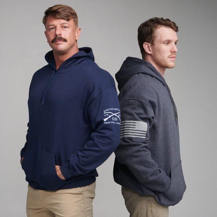 Grunt Style Standard Issue Core Basic Hoodie 2 Pack - Navy & Dark Heather Gray