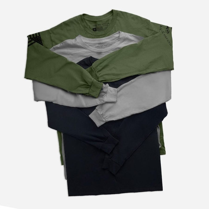 Grunt Style Standard Issue Core Basic Long Sleeve 3 Pack ls tees