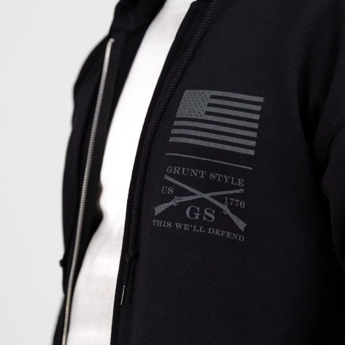 Strength Through Suffering Full-Zip Hoodie - Black