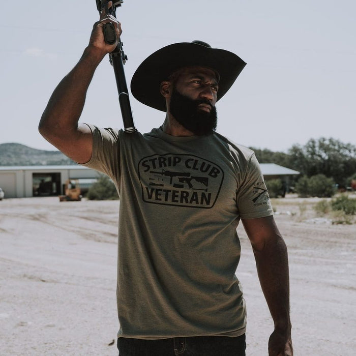 Grunt Style Strip Club Veteran T-Shirt - Military Green