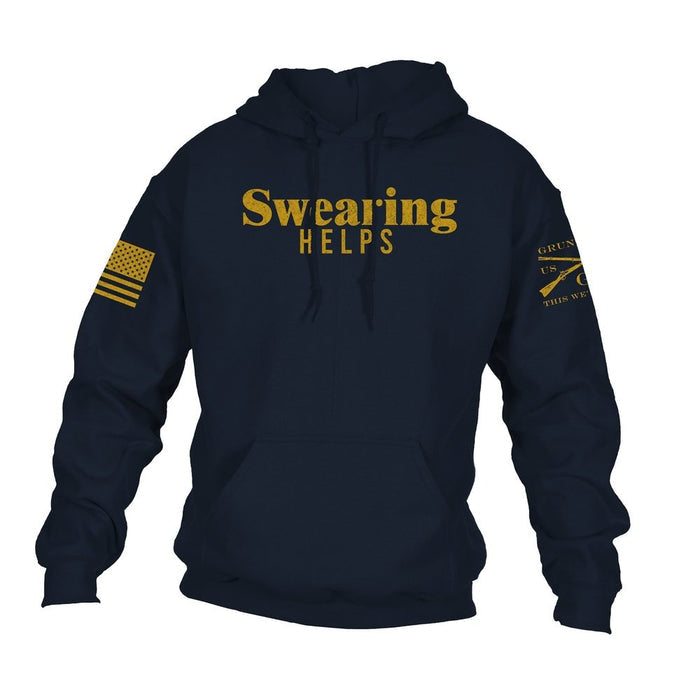 Grunt Style Swearing Helps Hoodie - Navy hoodies