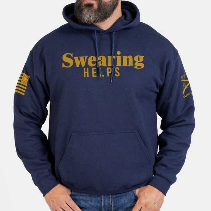 Grunt Style Swearing Helps Hoodie - Navy