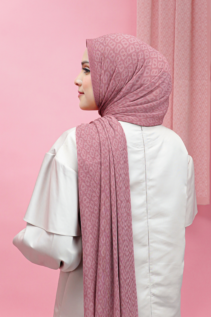 Tapis Pleated Shawl - Ash Rose