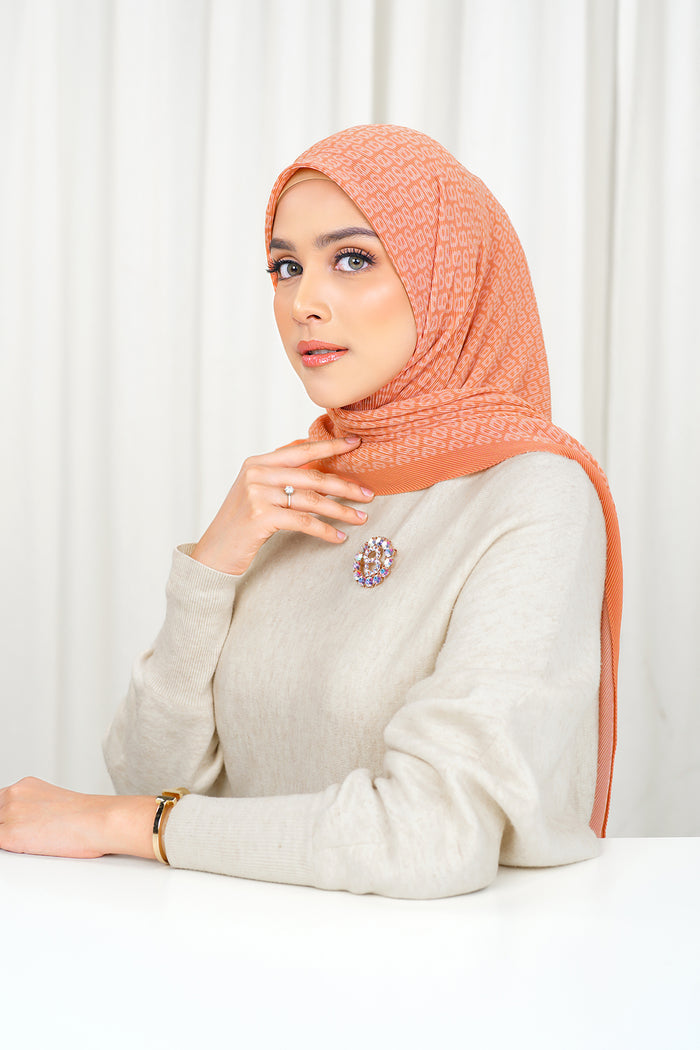 Tapis Pleated Square - Coral