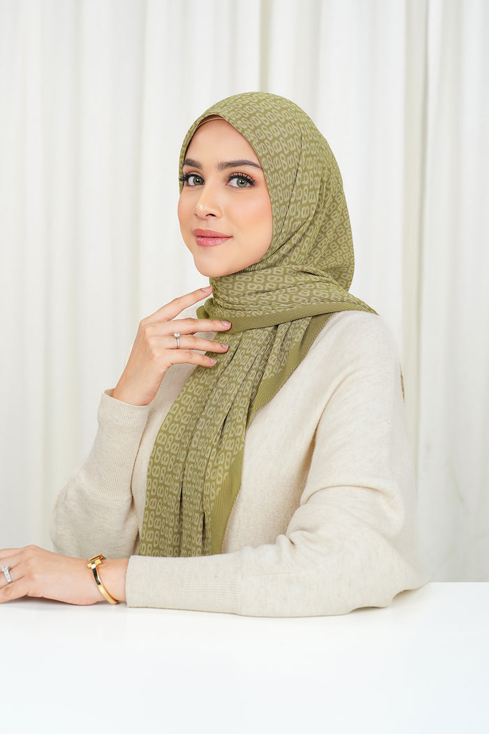 Tapis Pleated Square - Olive