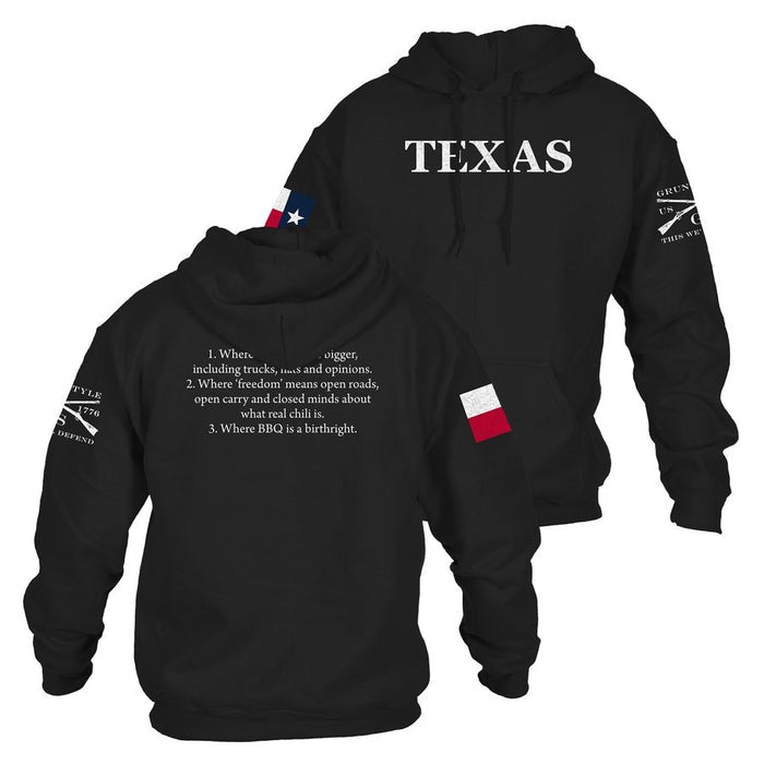 Grunt Style Texas Defined Open Carry Hoodie - Black hoodies