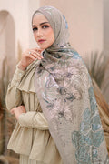 The Farsha Satin Shawl - Khaki