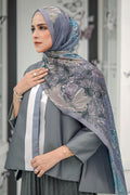 The Farsha Satin Shawl - Stone