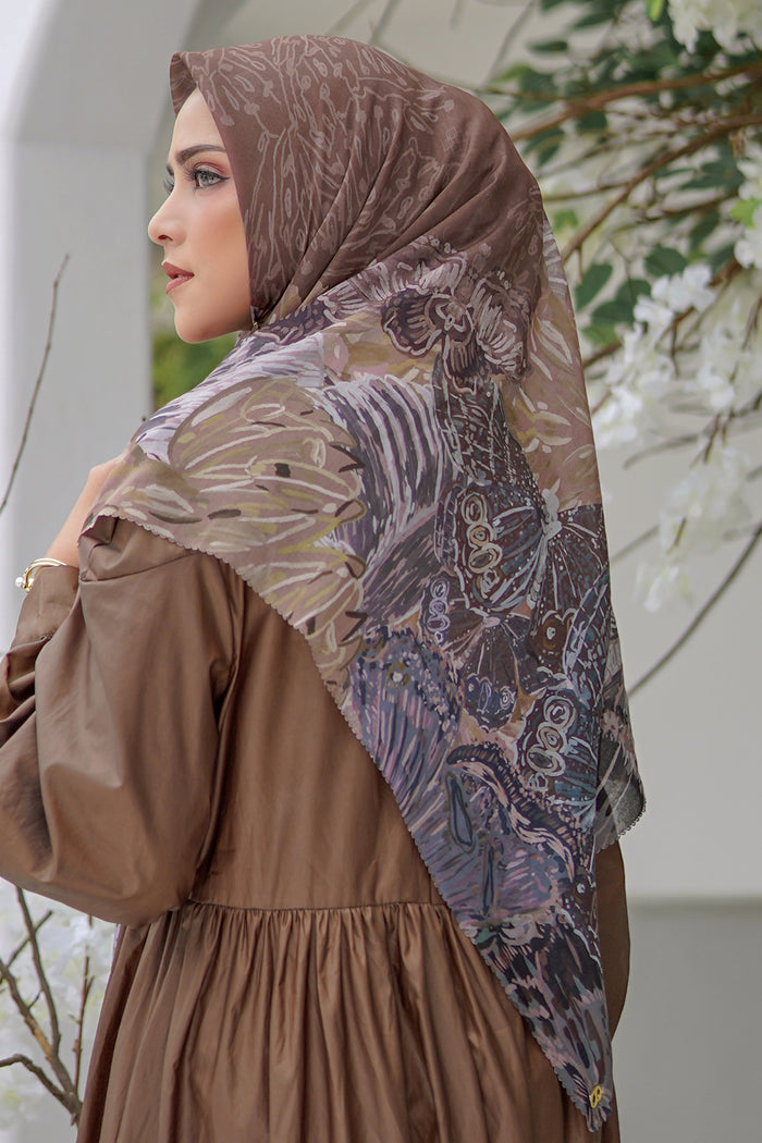 The Farsha Voal Square XL - Rustic Brown