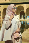 The Granada Pleated Shawl - Pink Mist