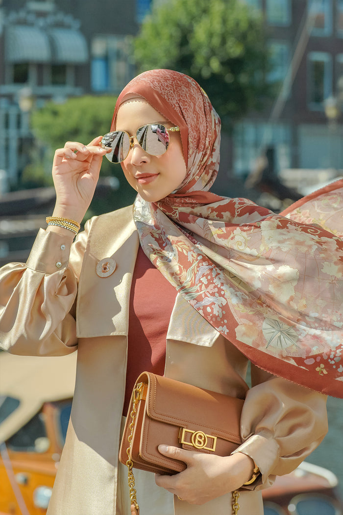 The Journey Satin Shawl - Bangkok