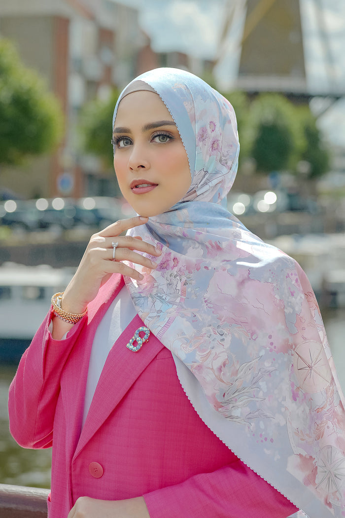 The Journey Satin Shawl - Tokyo