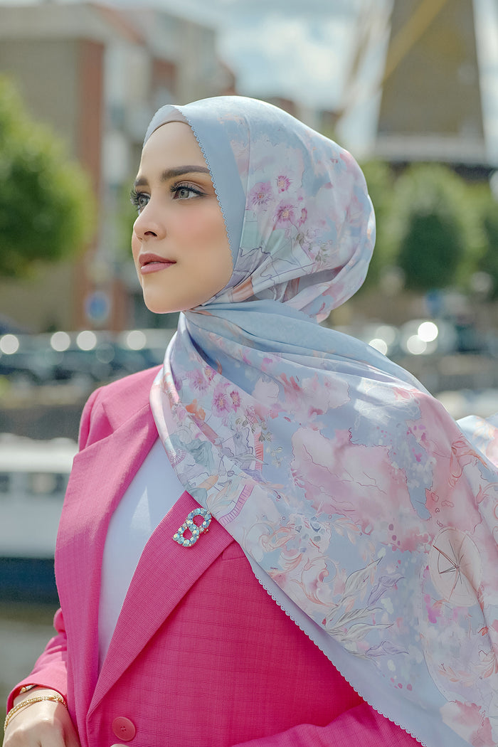 The Journey Satin Shawl - Tokyo