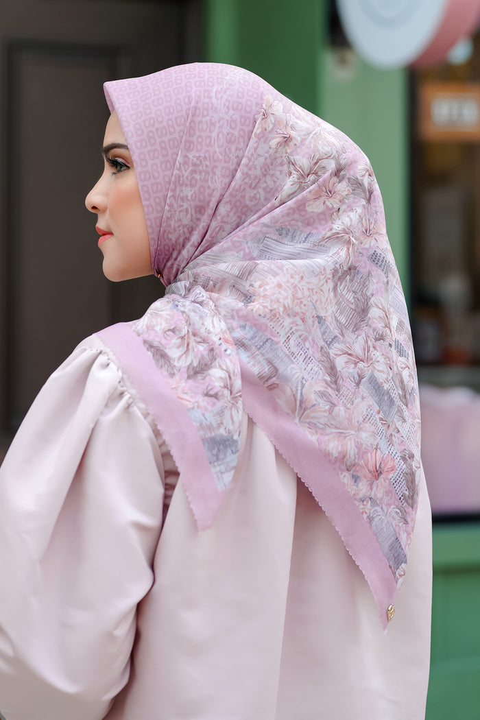 The Malaya Voal Square - Blush