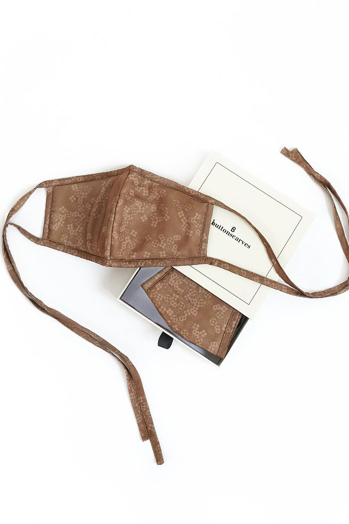 The Monogram Padded Mask - Caramel