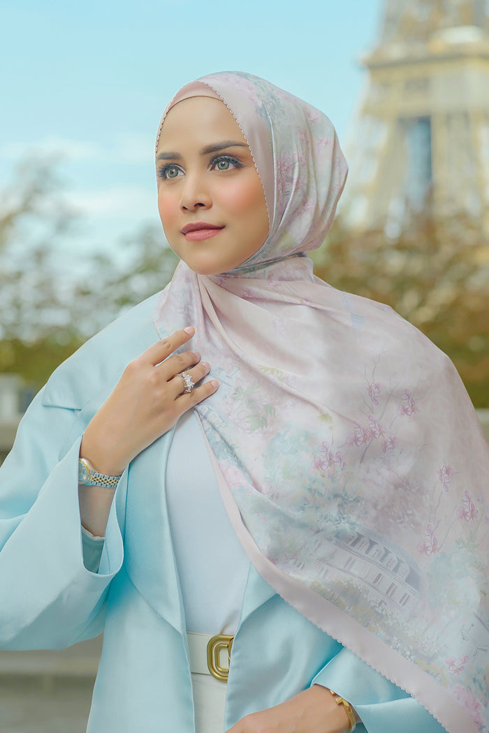 The Parisian Satin Shawl - Fleur