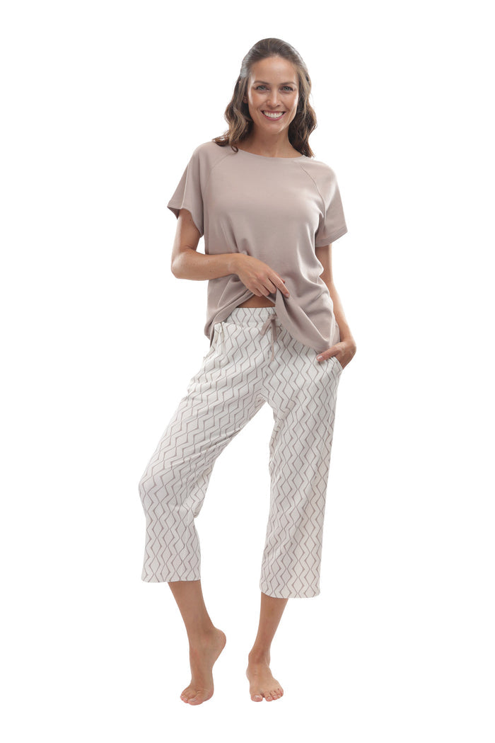 The Restful Night Capri & T-Shirt in Etherea