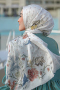 The Royale Satin Shawl - White