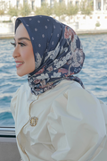 The Royale Satin Square - Navy