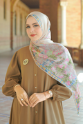 The Sevilla Satin Shawl - Milk Tea
