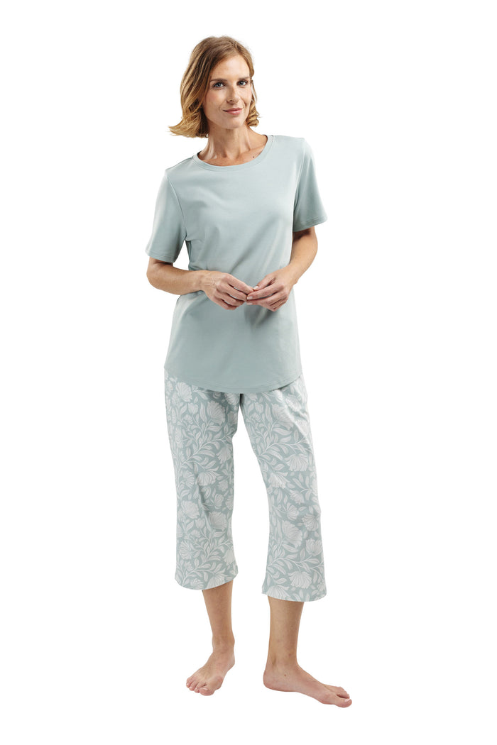 The Spring Blossom Capri Set in Soft Sage