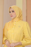 the tapis square scarf in banana cream by buttonscarves