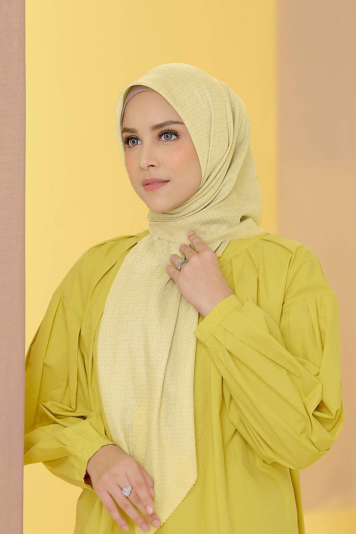 the tapis square scarf in bleached sand by buttonscarves