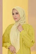 the tapis square scarf in bleached sand by buttonscarves
