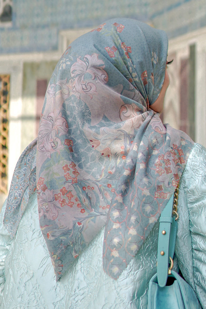 The Topkapi Voal Square - Turquoise