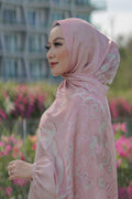 The Wave Satin Shawl in Sweety