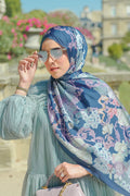 The Wonderland Satin Shawl - Crown Blue