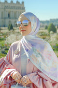 The Wonderland Satin Shawl - Pearl