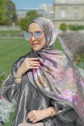 The Wonderland Satin Shawl - Thunderstorm
