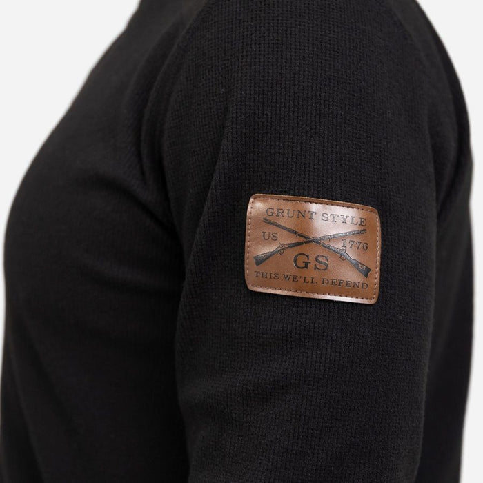 Grunt Style Thermal Henley - Black