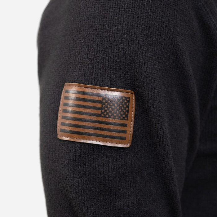 Grunt Style Thermal Henley - Black