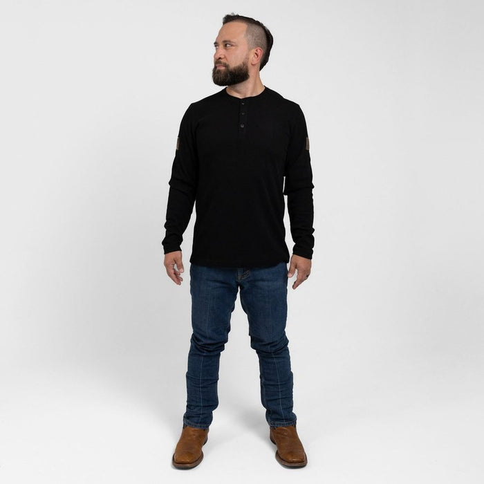 Grunt Style Thermal Henley - Black