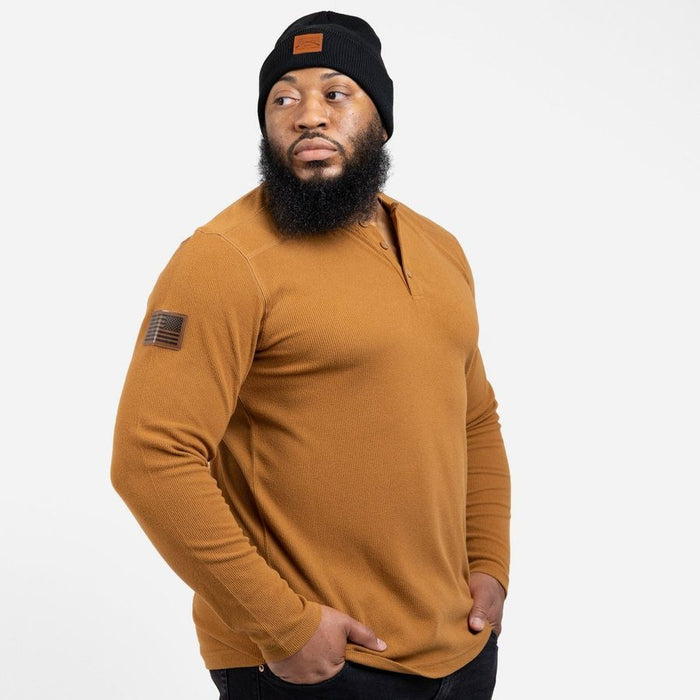 Grunt Style Thermal Henley - Coyote