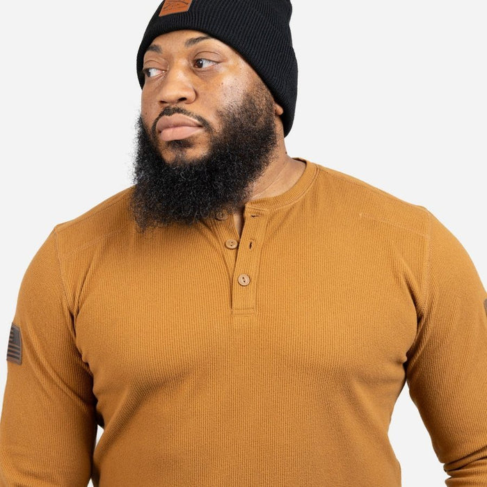 Grunt Style Thermal Henley - Coyote