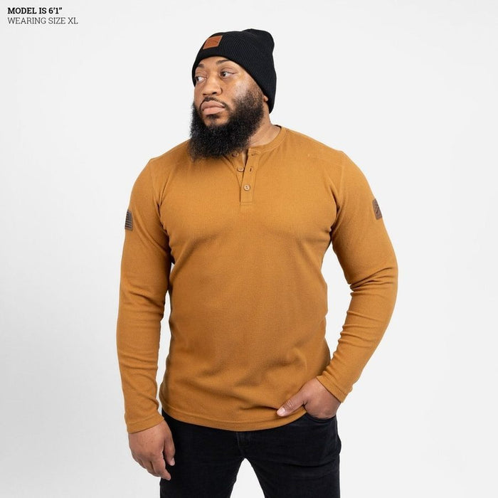 Grunt Style Thermal Henley - Coyote
